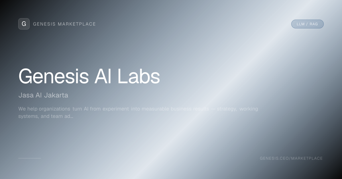 Genesis AI Labs — Jasa AI Jakarta | Genesis